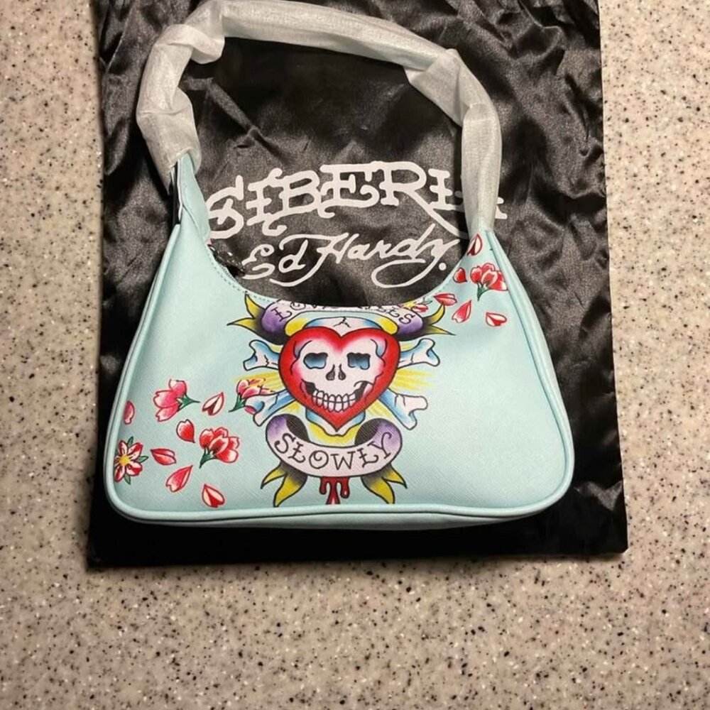 Ed Hardy x Siberia hills Love Kills slowly  purse